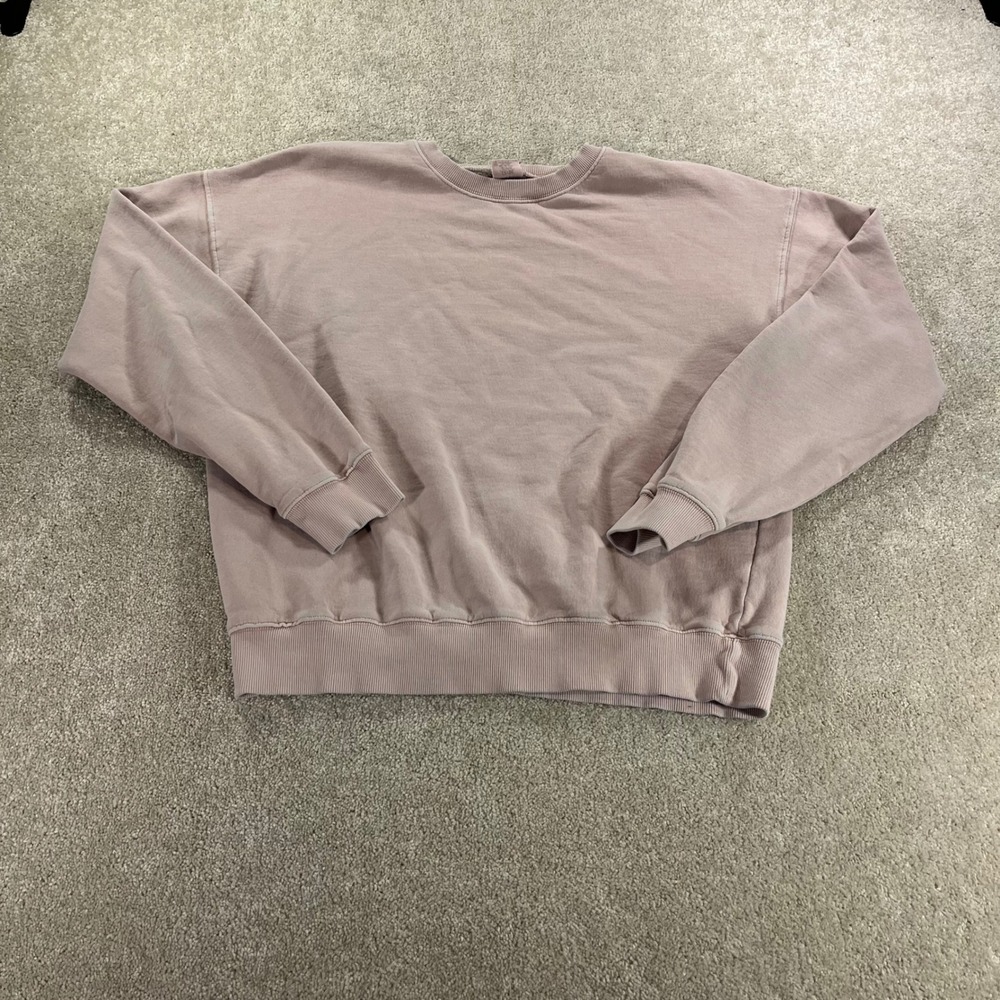 Essentials Sweatshirt Womens XL Mauve Pink Oversized Crewneck Pullover